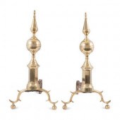 A Pair of Federal Brass Steepl