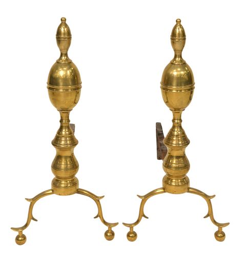 A PAIR OF FEDERAL BRASS DOUBLE