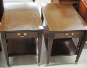 A PAIR OF FEDERAL STYLE MAHOGA