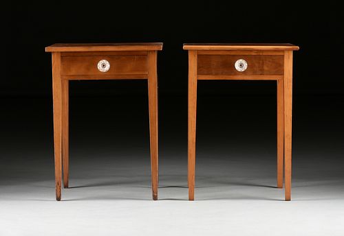 A PAIR OF FEDERAL STYLE BENCH
