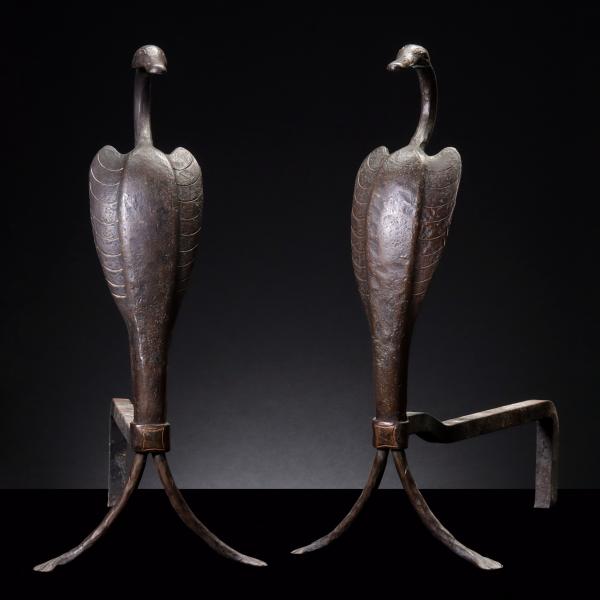 A PAIR OF FIGURAL WATERFOWL