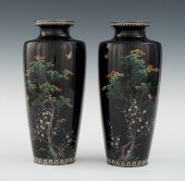 A Pair of Fine Cloisonne Vases