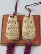 A pair of finely carved and pi