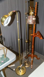 A PAIR OF FLOOR LAMPS & DISPLA