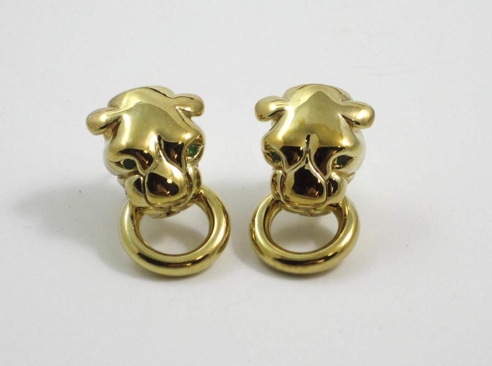 A PAIR OF FOURTEEN KARAT GOLD