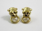 A PAIR OF FOURTEEN KARAT GOLD