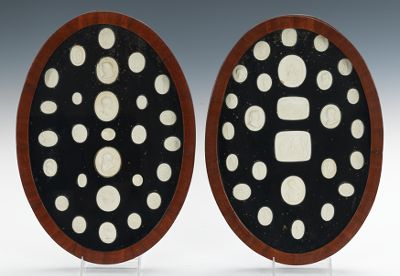 A Pair of Framed Plaster Intaglio