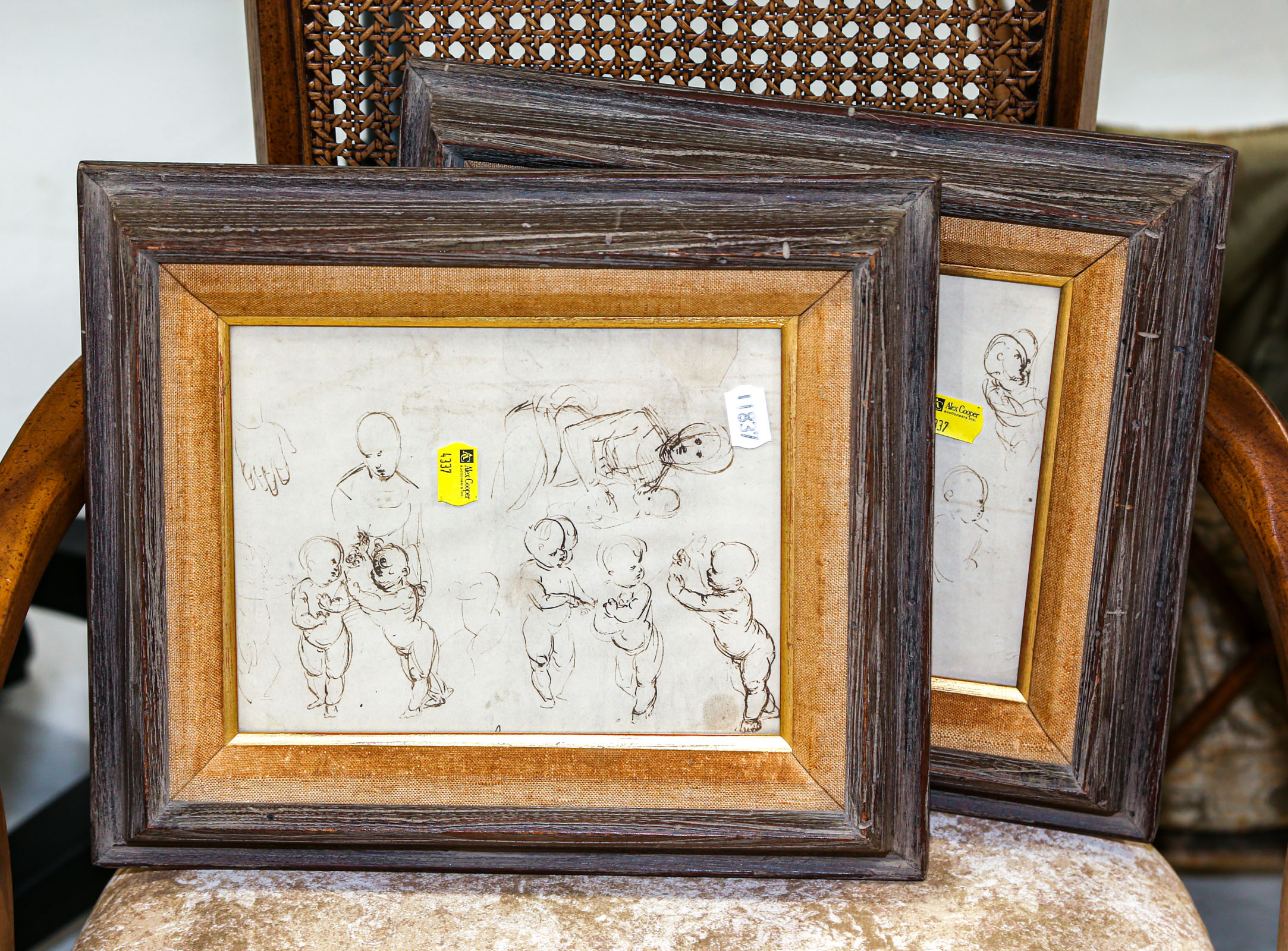 A PAIR OF FRAMED PRINTS: OLD MASTER