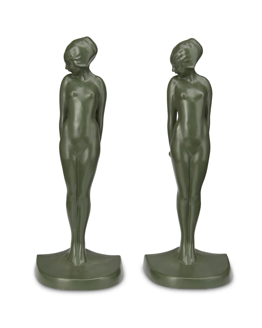 A PAIR OF FRANKART BOOKENDSA pair