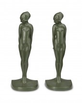 A PAIR OF FRANKART BOOKENDSA p