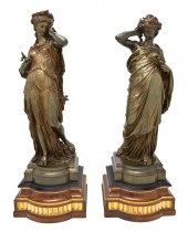 A Pair of French Bronze Figure