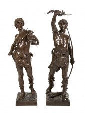 A Pair of French Bronze Figure