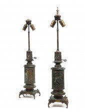 A PAIR OF FRENCH BRONZE JAPONE