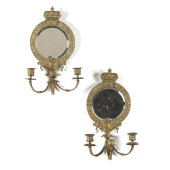 A PAIR OF FRENCH BRONZE CROWN