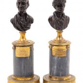 A Pair of French Bronze and Ma