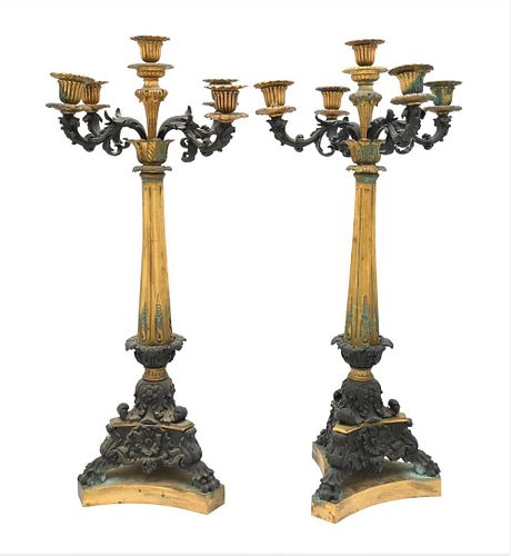 A PAIR OF FRENCH BRONZE