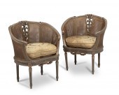 A PAIR OF FRENCH CARVED WOOD A
