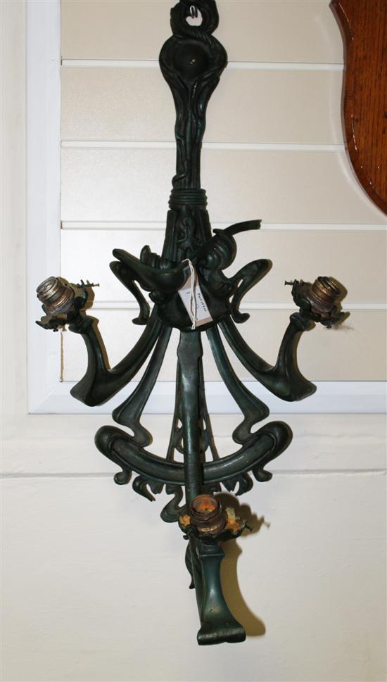 A pair of French cast iron Art