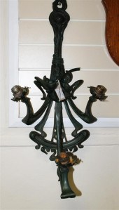 A pair of French cast iron Art