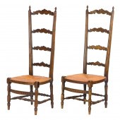 A PAIR OF FRENCH COUNTRY LADDE