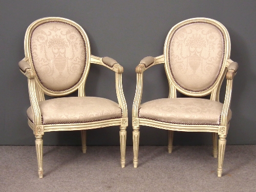 A pair of French cream finish