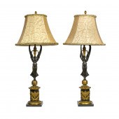 A PAIR OF FRENCH EMPIRE GILT A