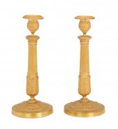 A PAIR OF FRENCH EMPIRE GILT-B