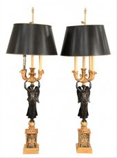 A PAIR OF FRENCH EMPIRE GILT A
