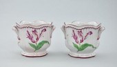 A Pair of French Faience Cache