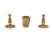 A PAIR OF FRENCH FIGURAL GILT-