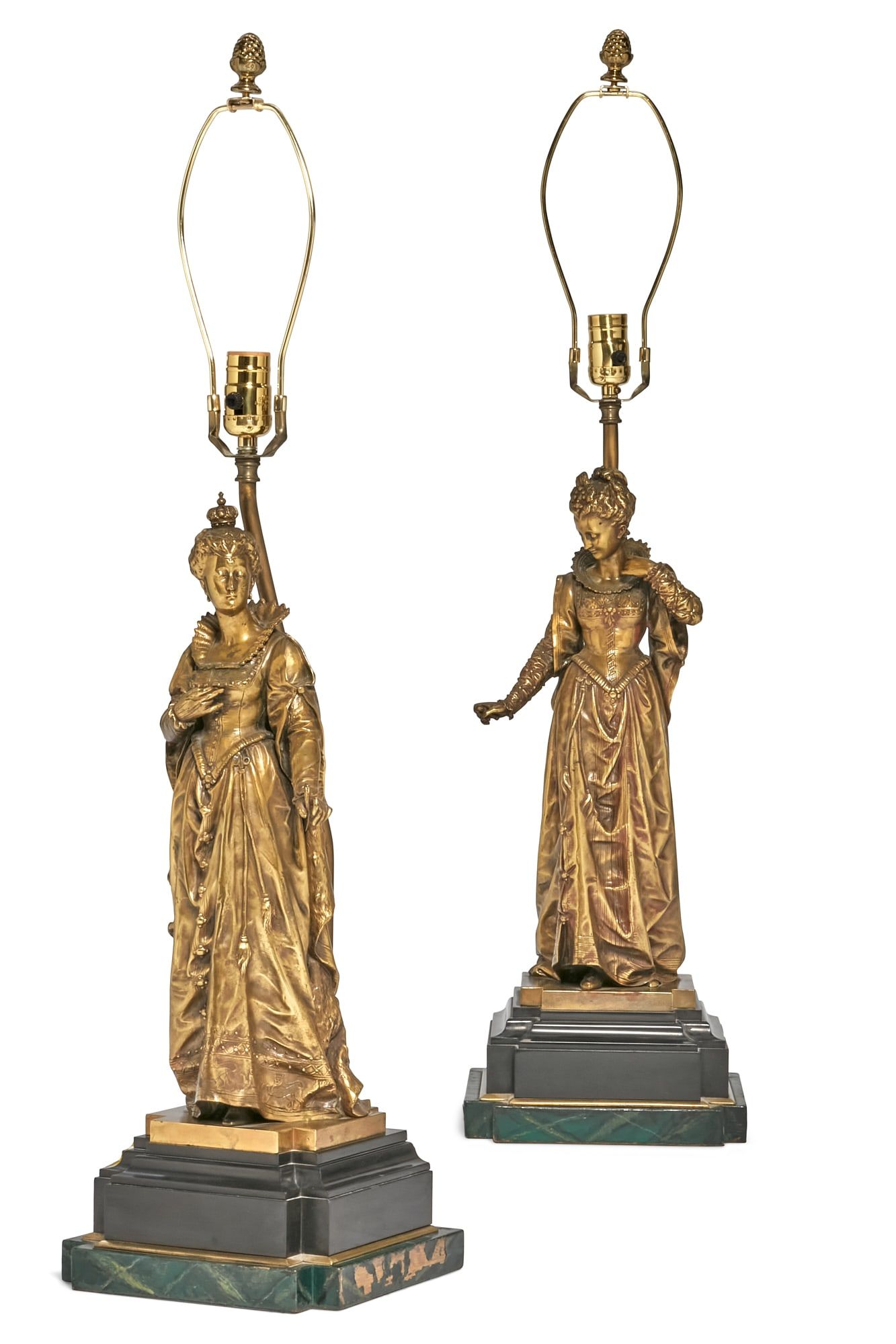 A PAIR OF FRENCH FIGURES NOW AS