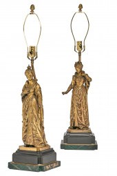 A PAIR OF FRENCH FIGURES NOW A