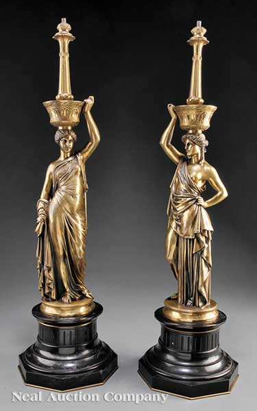 A Pair of French Gilt Bronze