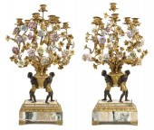A Pair of French Gilt and Pati