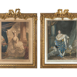 A Pair of French Gilt Bronze Frames