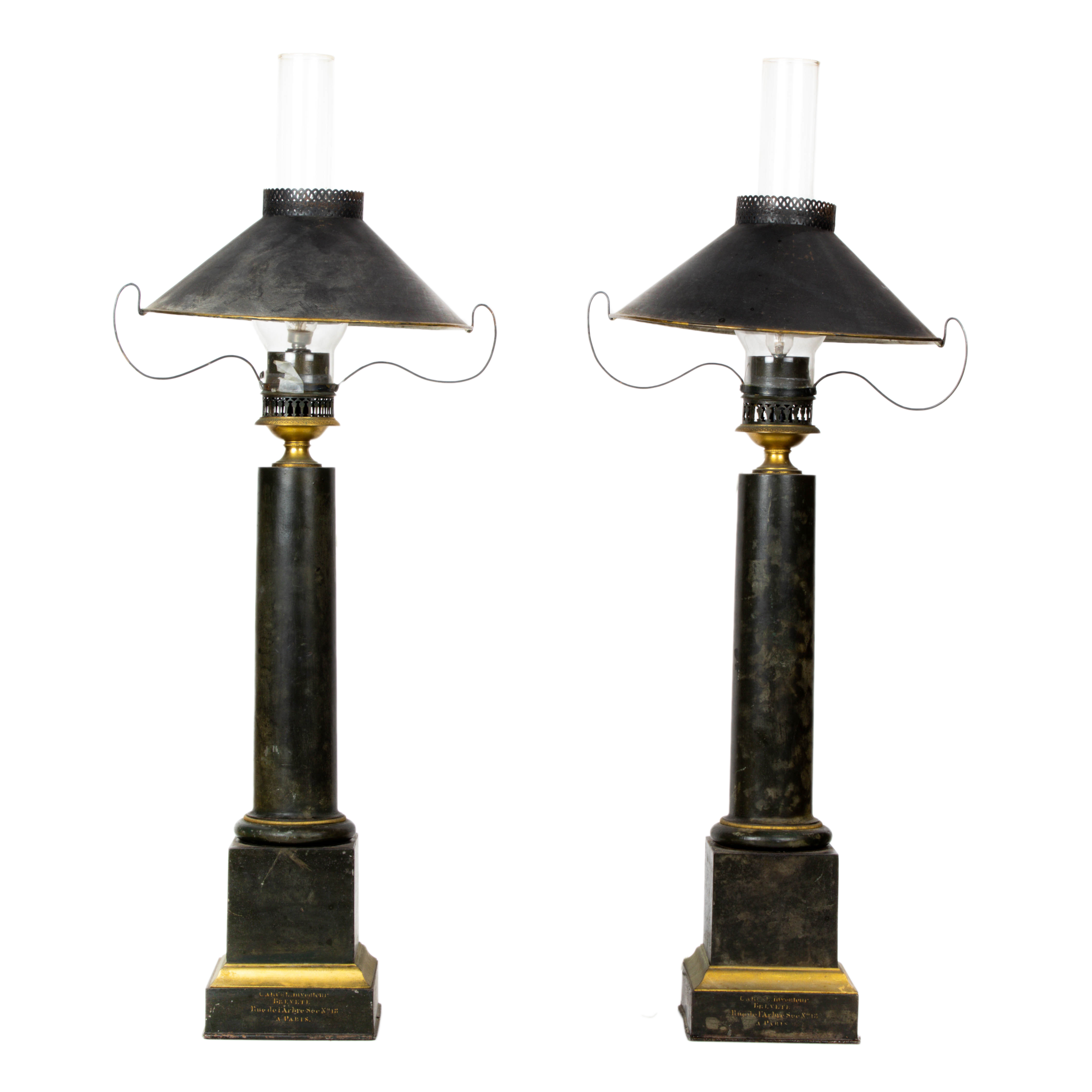 A PAIR OF FRENCH GILT BRONZE