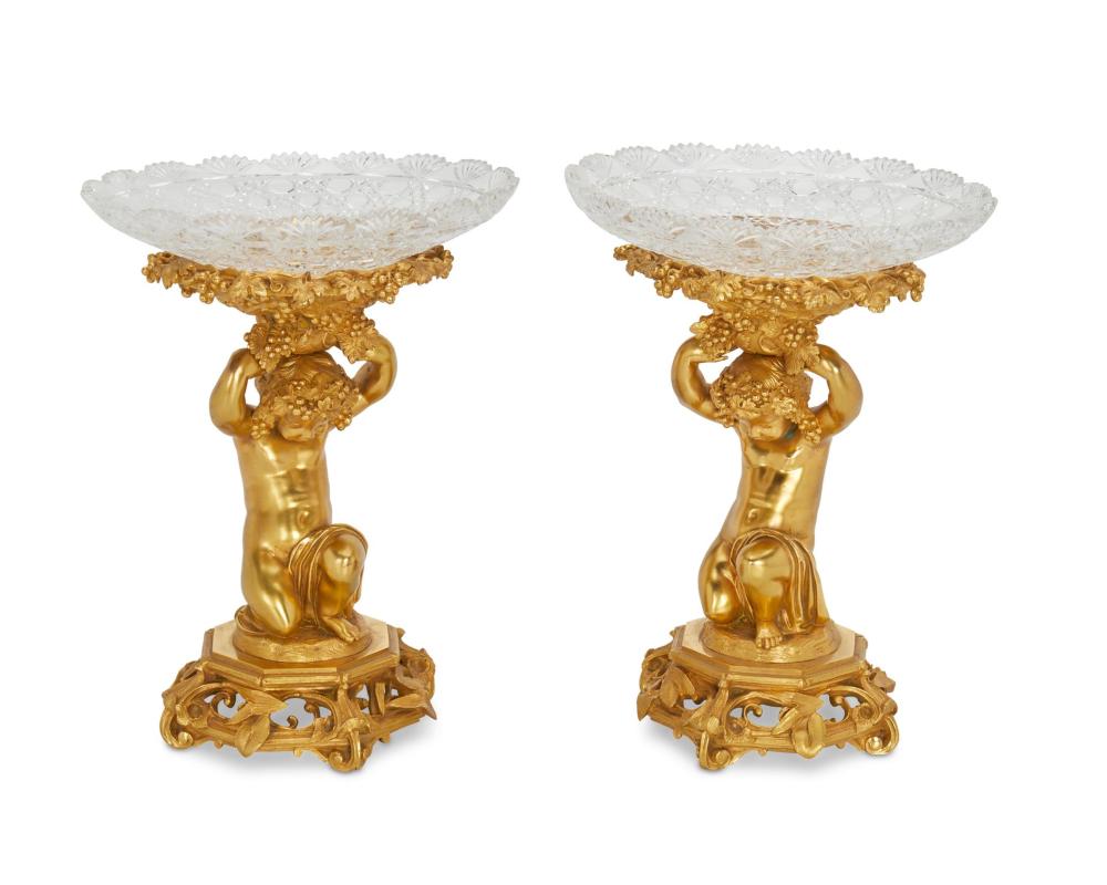 A PAIR OF FRENCH GILT-BRONZE