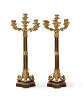 A PAIR OF FRENCH GILT-BRONZE A