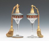 A Pair of French Glass and Ena