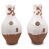 A Pair of French Glazed Terra