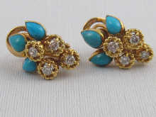 A pair of French hallmarked 18 ct