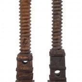 A Pair of French Iron Mounted