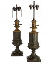 A PAIR OF FRENCH MARBLE COLUMN