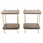 A PAIR OF FRENCH MARQUETRY TWO