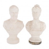 A Pair of French Milk Glass Po