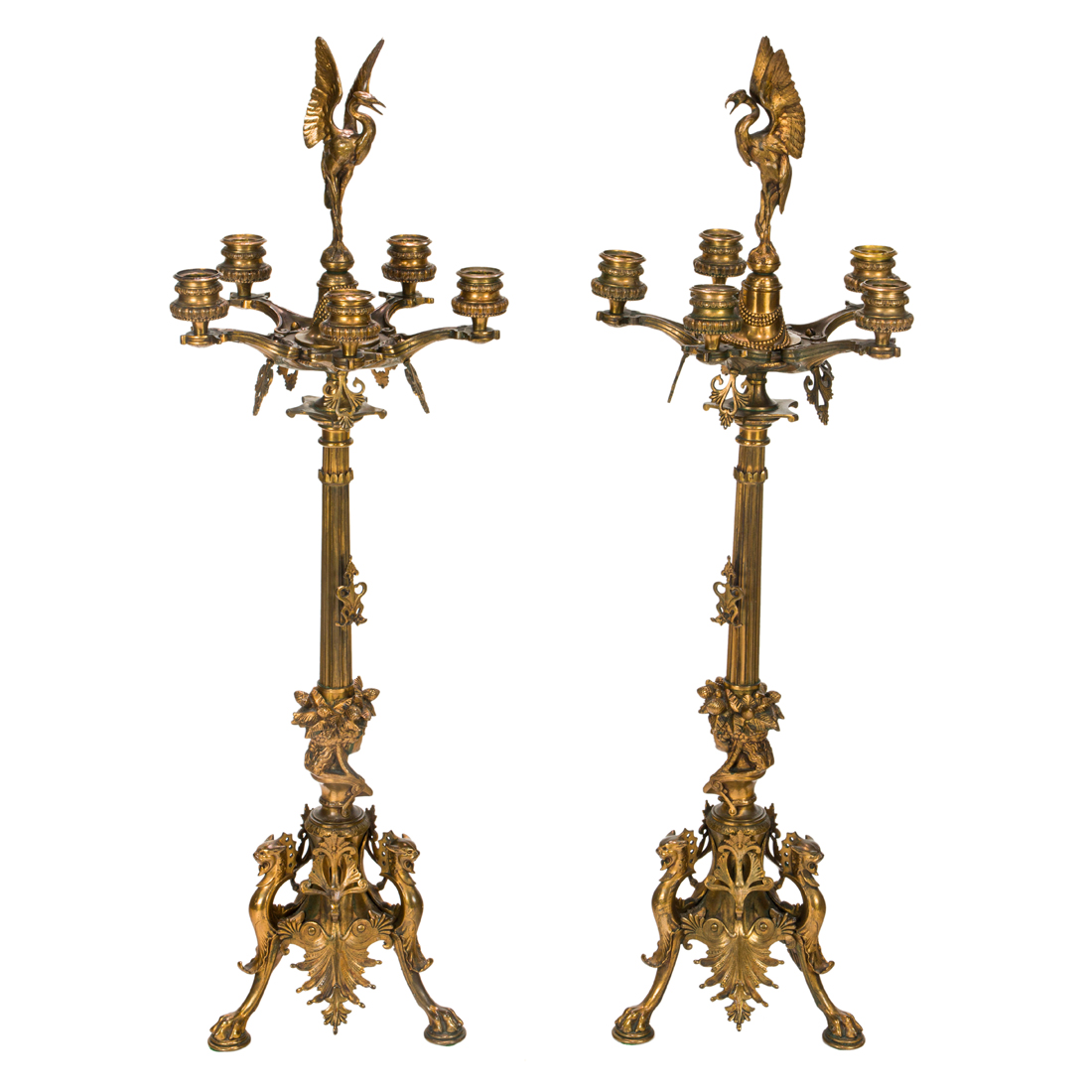 A PAIR OF FRENCH NEO GRECO BRONZE