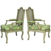 A PAIR OF FRENCH PAINT DECORAT