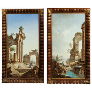 A Pair of French Painted