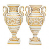 A Pair of French Painted Porce