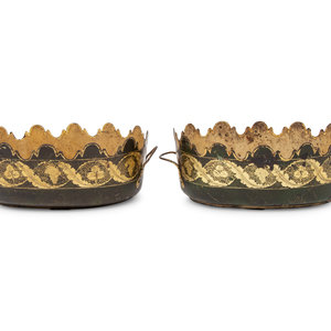 A Pair of French Painted Tole